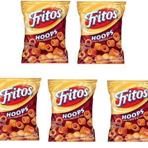Fritos Hoops Bar-B-Q Corn Chips 57g/2oz - 5 Pack {Imported from Canada}